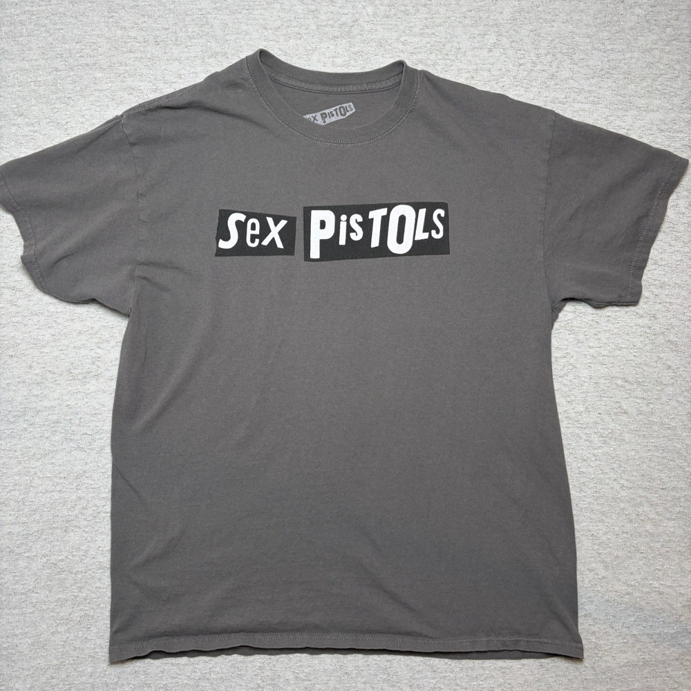 Sex Pistols Mens Graphic T-Shirt Size M Gray Punk Rock Band Tee Life Clothing Co